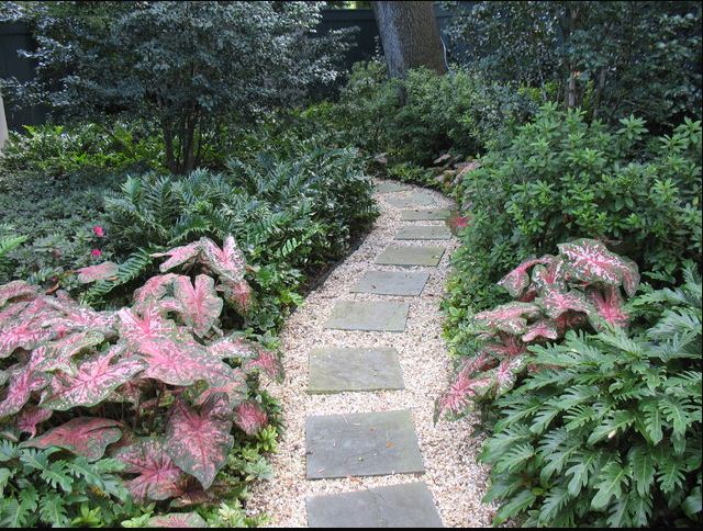 gravel and pavers path wooded shad gardening 
