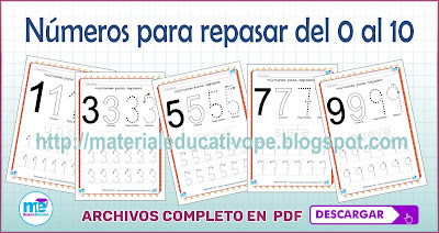 Números para repasar del 0 al 10