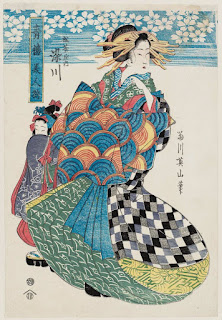 Somegawa of the Matsubaya, from the series Collection of Beauties of the Yoshiwara (Seirô bijin zoroe) Date:1814-17