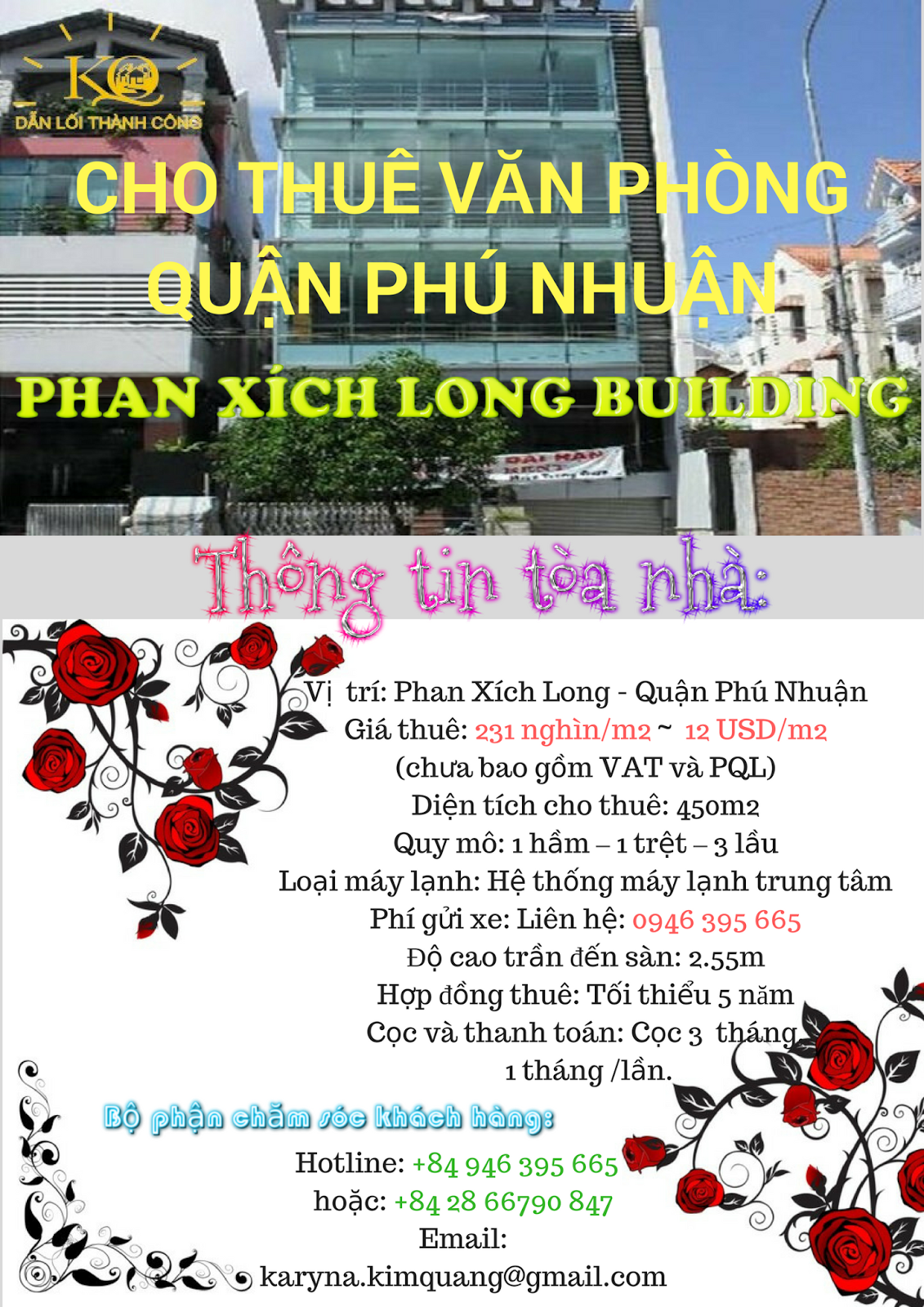 Cho thuê văn phòng quận Phú Nhuận Phan Xích Long building