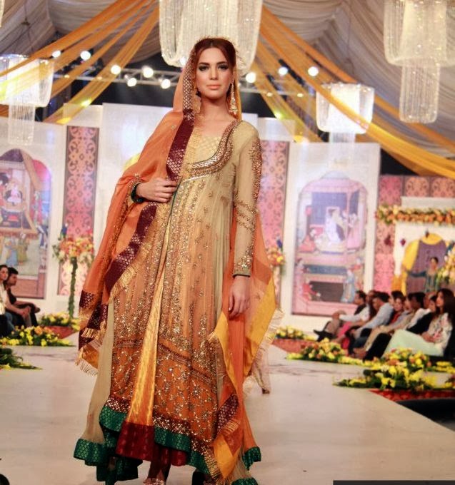 Exclusive Bridal Mehndi Dress Collection 2014 ~ Mayoon Frills