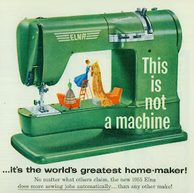 Machine à coudre vintage elna 1955 sauterelle