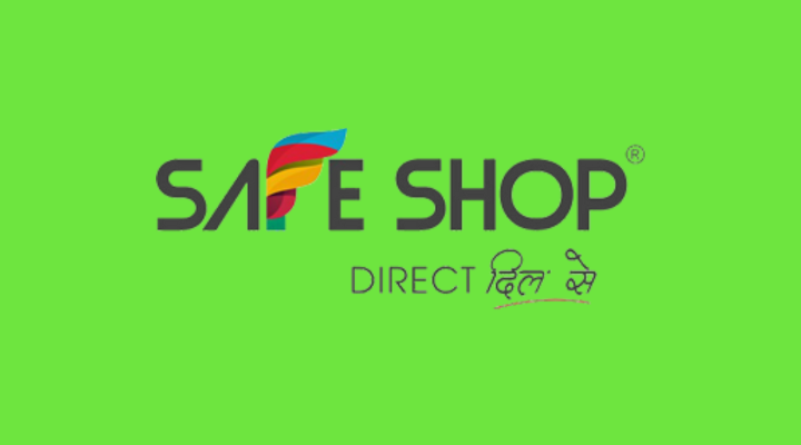 Safe shop logo designs concept shield Royalty Free Vector