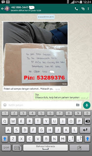 bukti barang sampai