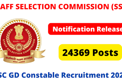 SSC GD Constable Bharti 2022 Apply for 24369 CRPF, CISF, BSF @ssc.nic.in