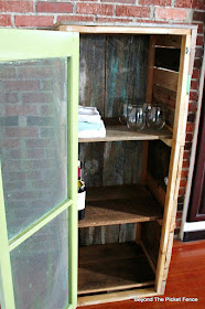 jelly cupboard, rustic decor, reclaimed wood, barnwood, old screen, vintage, build it, DIY, http://bec4-beyondthepicketfence.blogspot.com/2016/03/rustic-jelly-cupboard-diy.html