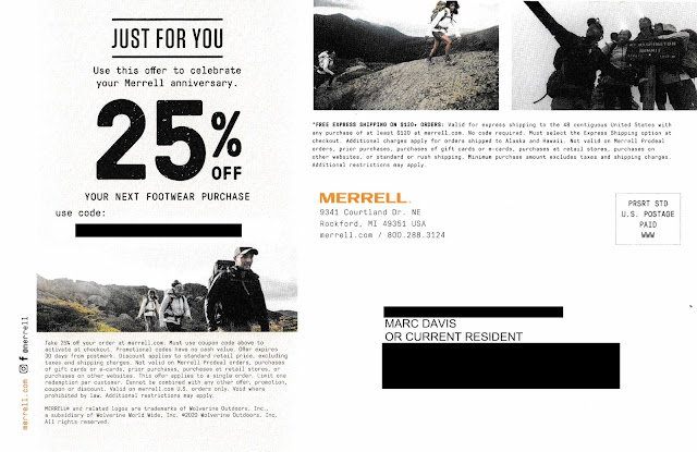 Merrell One Year Discount Offer - 25% Off