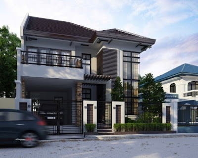 desain rumah mewah minimalis 2 lantai modern