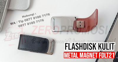 Magnetic Leather USB Flashdisk FDLT 21, Usb Kulit Promosi FDLT21, USB Kulit FDLT21