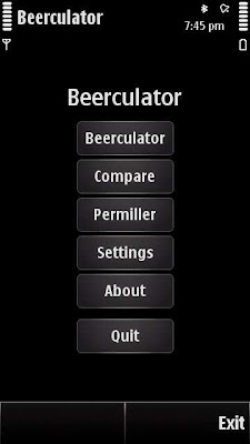 Application Beerculator for Nokia 5800, X6 and N8