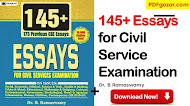 (PDF) 145+ Essays for Civil Service Examination PDF by Dr. B Ramaswamy | Essays for Civil Service Examination