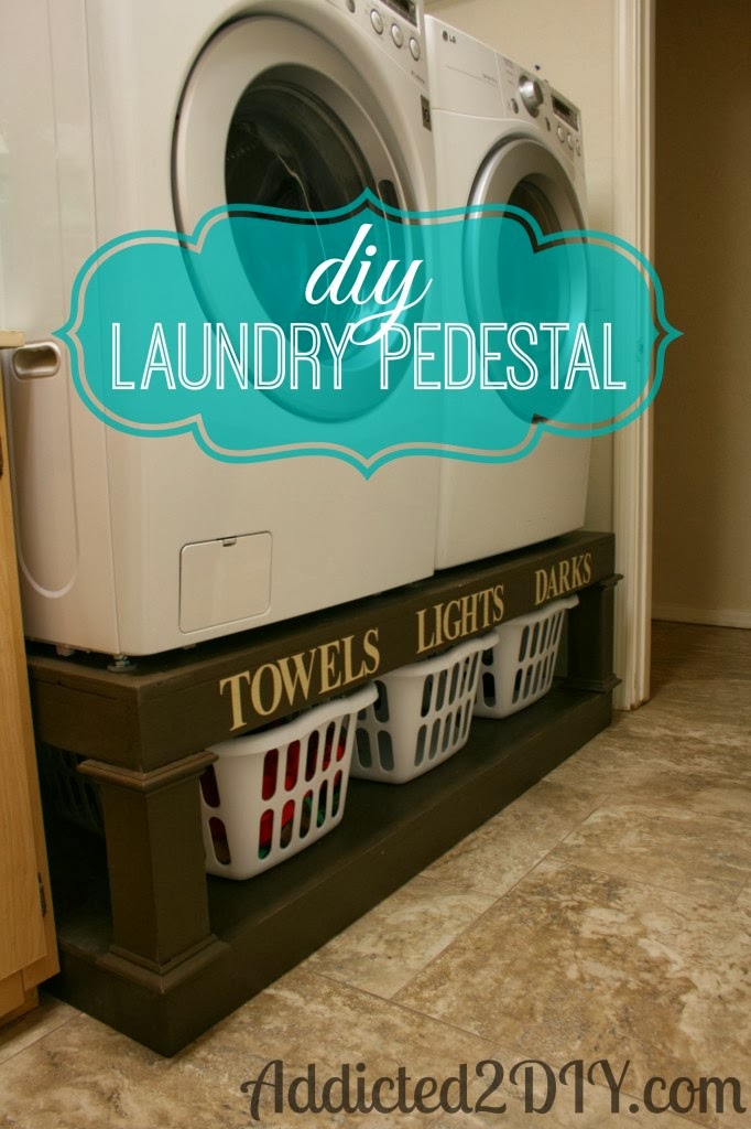 DIY laundry pedestal 