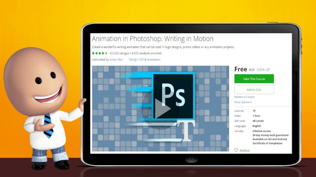[100% Off] Animation in Photoshop: Writing in Motion| Worth 20$