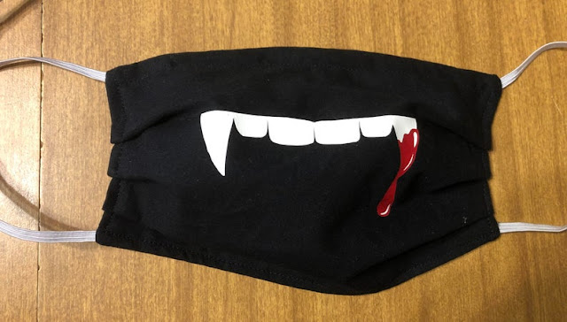 Handmade Bloody Vampire Teeth Face Mask