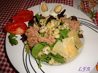 Ensalada templada de gambas