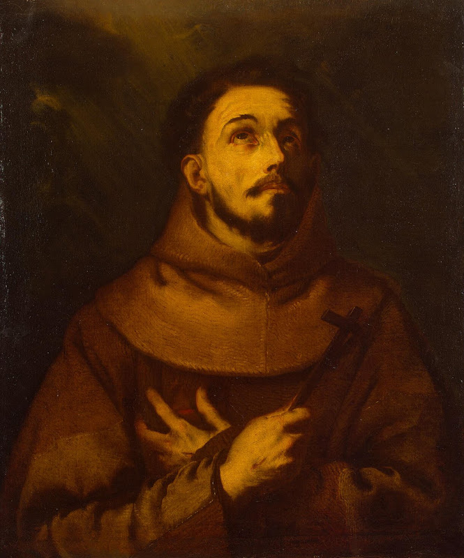 St Francis by Luca Giordano - Christianity, Religious Paintings from Hermitage Museum