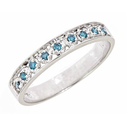 Blue Diamond Wedding Rings Design 2012