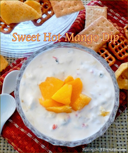 Sweet Hot Mango Dip | recipe developed by www.BakingInATornado.com | #recipe #dip