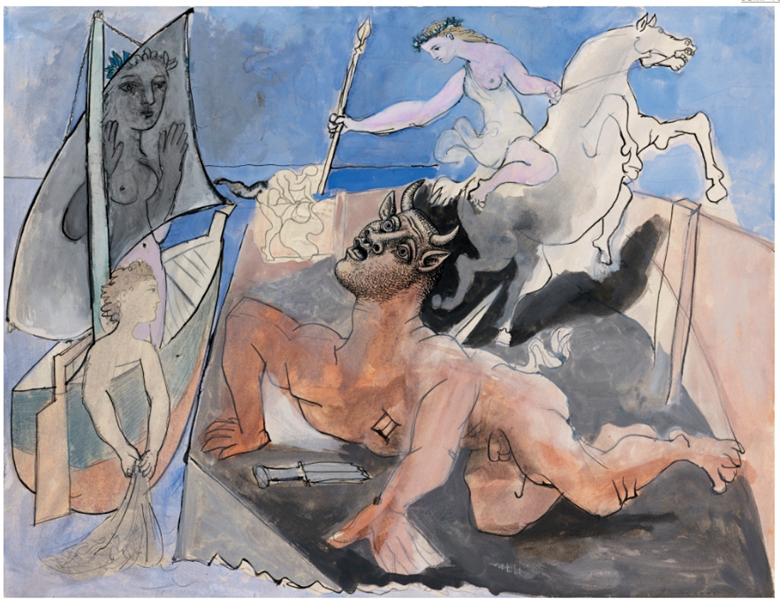 Pablo_Picasso_Composition au Minotaure (1936)