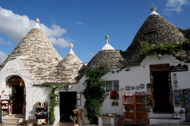 Alberobello, the city of drystone dwellings known as trulli , is an exceptional example of vernacular architecture. It is one of the best preserved and most homogeneous urban areas of this type in Europe. Its special features, and the fact that the buildings are still occupied, make it unique. It also represents a remarkable survival of prehistoric building techniques.