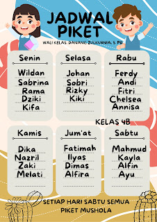 Contoh Desain Poster Piket Kelas