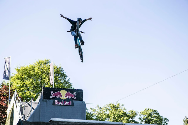 Tom Cardy gets some big air.