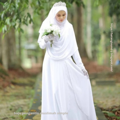 baju pengantin muslimah simple