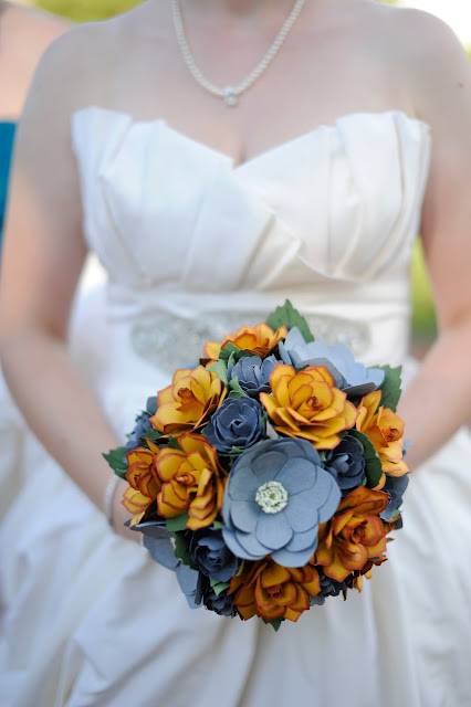 Wedding paper flowers bouquet