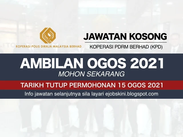 Jawatan Kosong Koperasi PDRM Berhad Ogos 2021