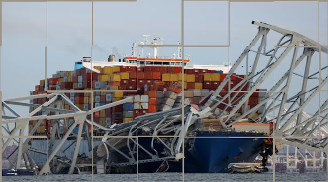 Dali cargo vessel,Francis Scott Key Bridge, Baltimore ship collision, Patapsco River incident, Bridge collapse aftermath, Baltimore port disruption