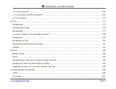 Aplastando los Microlímites table of contents 5