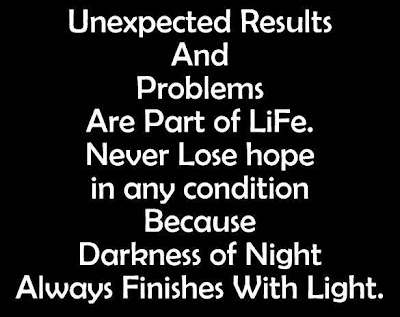 Unexpected results and problems are part of life.