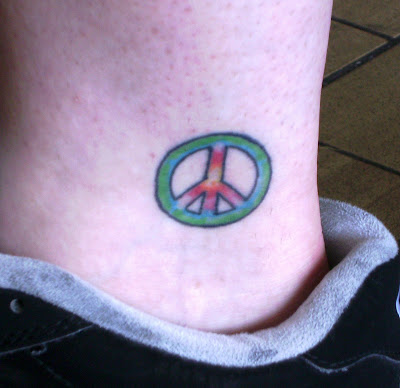 peace and love tattoos