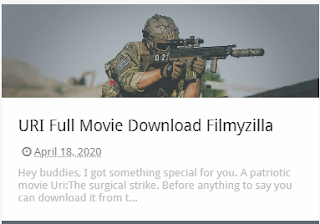 URI Full Movie Download Filmyzilla