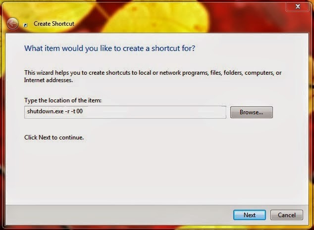 Làm sao để  tạo nút shut down và restart trên  desktop