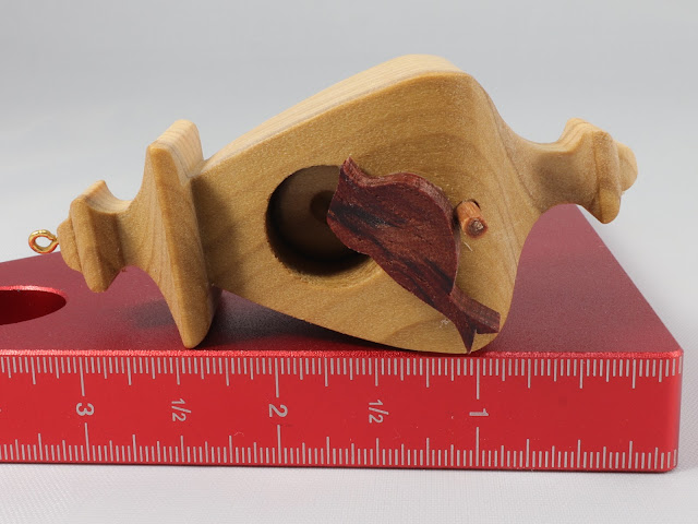 Miniature Birdhouse Ornament, Handmade from Select Hardwoods and Finished with Blend Of Beeswax and Oil, Collectable