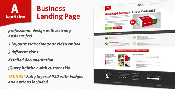 Aquitaine - Business Landing Page - Corporate Landing Pages
