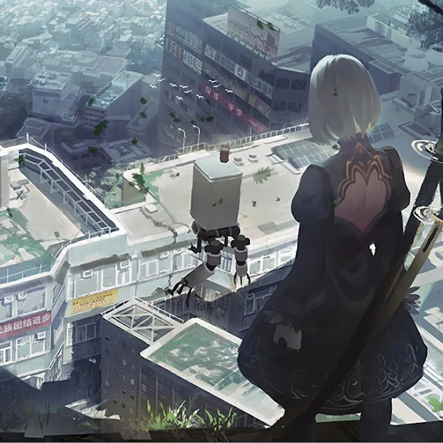 Nier Automata 2B Animated HD Wallpaper Engine