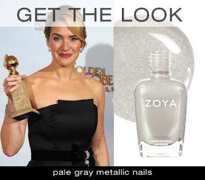 metallic nail color with a