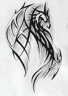 Tatoos y Tatuajes de Dragones en Blanco y Negro, parte 1