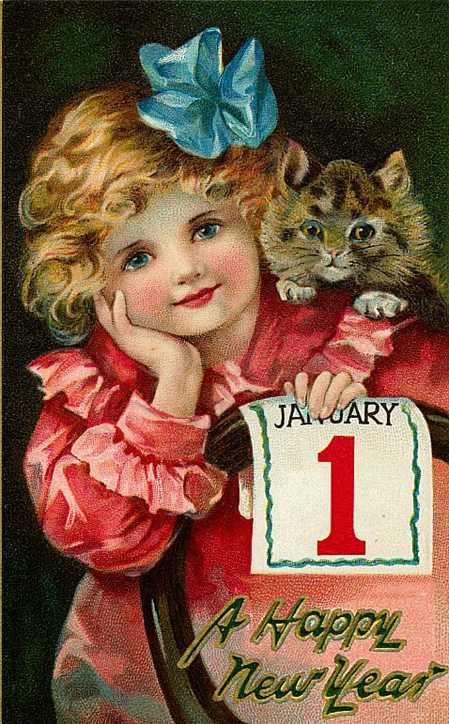 Cute and Beautiful Vintage New  Year s  Postcards vintage 