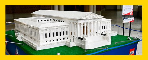 Supreme Court Building constructed from Legos