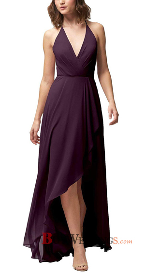 Discount High-Low Chiffon Bridesmaid Dresses