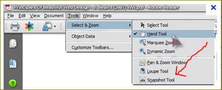 การตัดเอาภาพในเอกสาร pdf