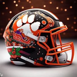 Clemson Tigers Christmas Helmets