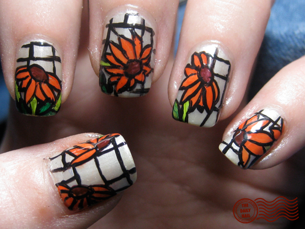 Will Paint Nails for Food: piCture pOlish Blog Fest 2013: Art Deco Stained  Glass Nails + Tutorial