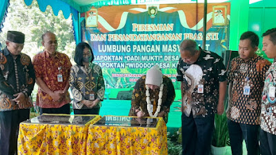 Wakil Bupati Meresmikan Lumbung Pangan Masyarakat di Semawung