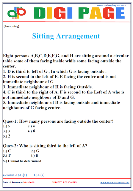 Digi Page - Seating Arrangement