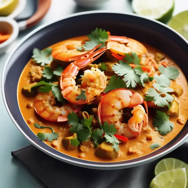 Spicy prawn curry with minimal ingredient