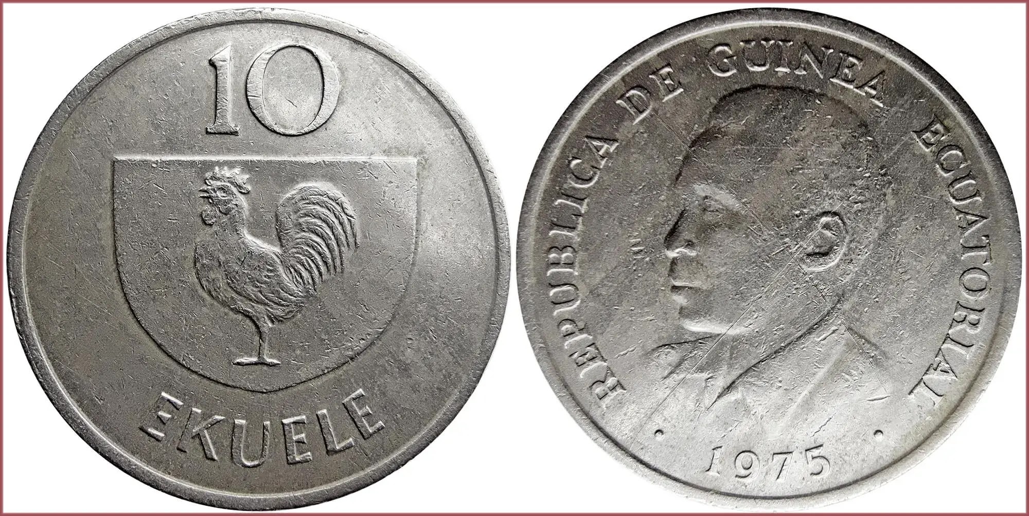 10 ekuele, 1975: Republic of Equatorial Guinea